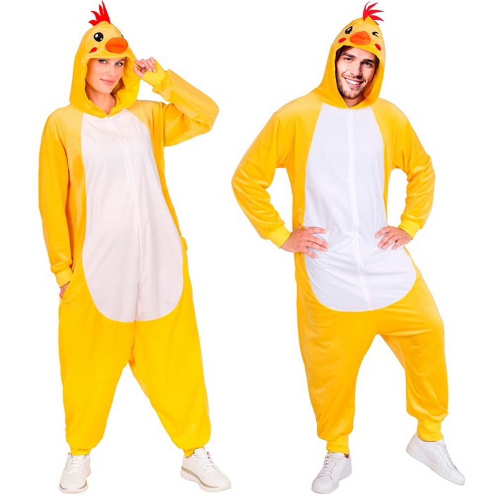 Plys Kylling Kostume - Dyr kostume til voksne i størrelserne S-XL | Kylling - Temashop