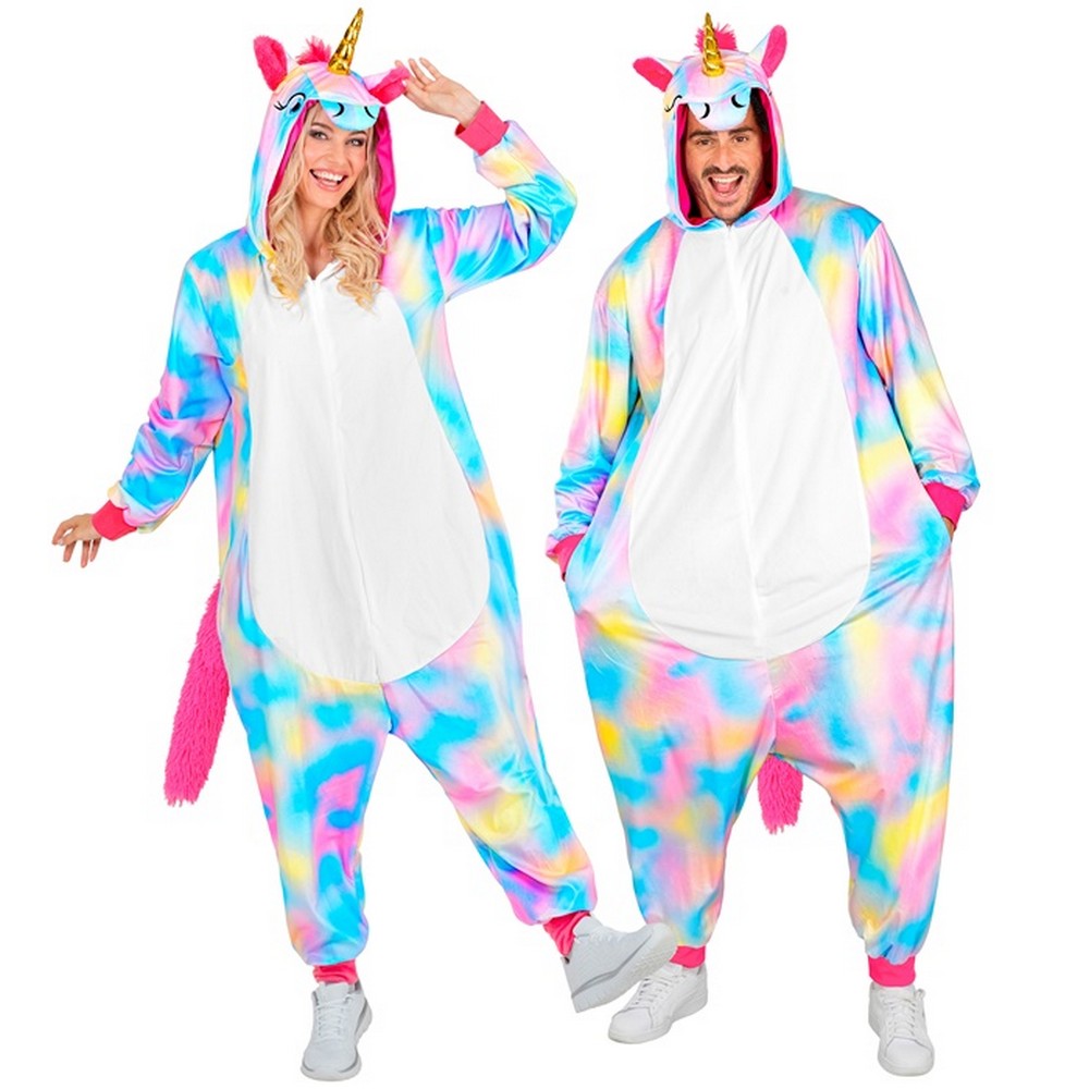 Plys Enhjørning Kostume - Fantasy / Eventyr kostume til voksne i størrelserne S-XL | Enhjørning - Temashop