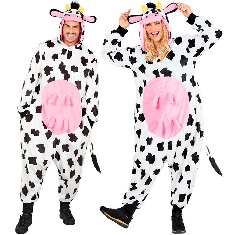 Plys Ko Kostume - Dyr kostume til voksne i størrelserne S-XL | Ko - Temashop