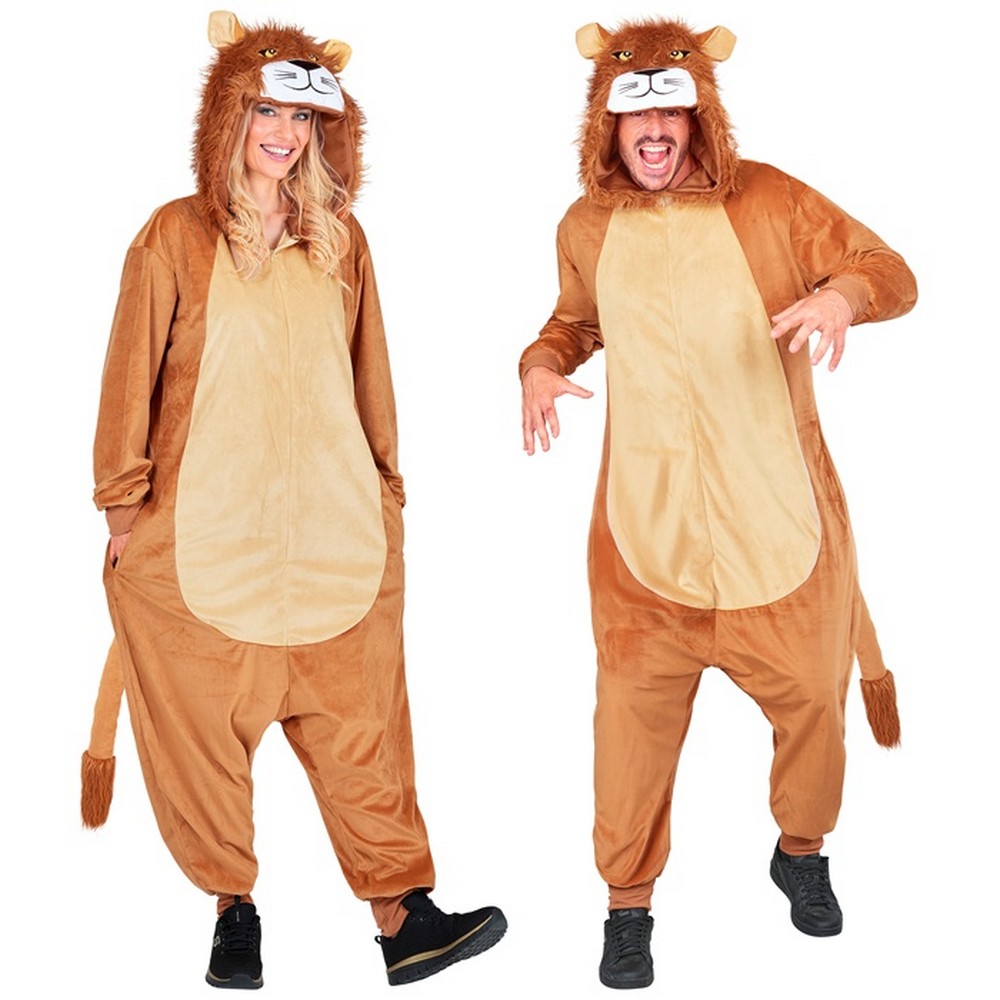 Plys Løve Kostume - Dyr kostume til voksne i størrelserne S-XL | Løve - Temashop
