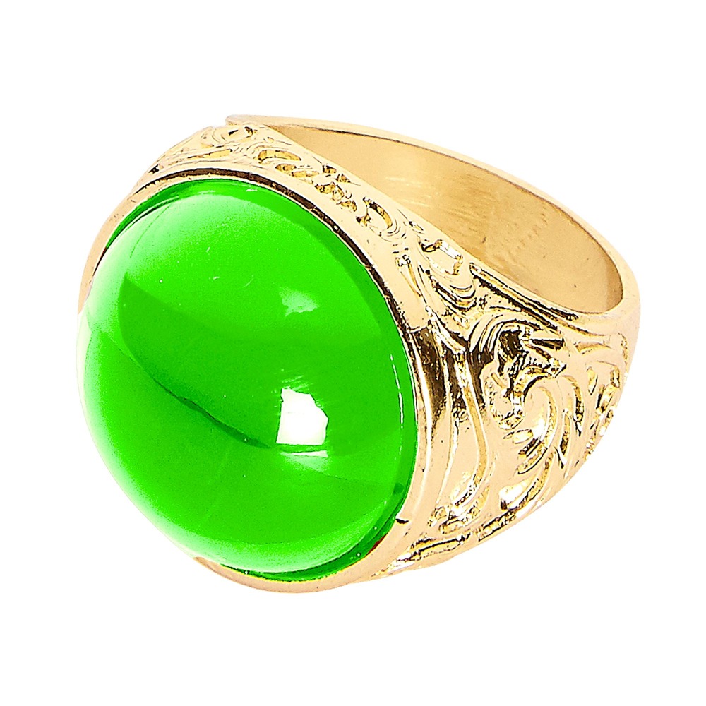 Pirat Ring Grøn/Guld | Pirat Ringe - Smykker - Temashop