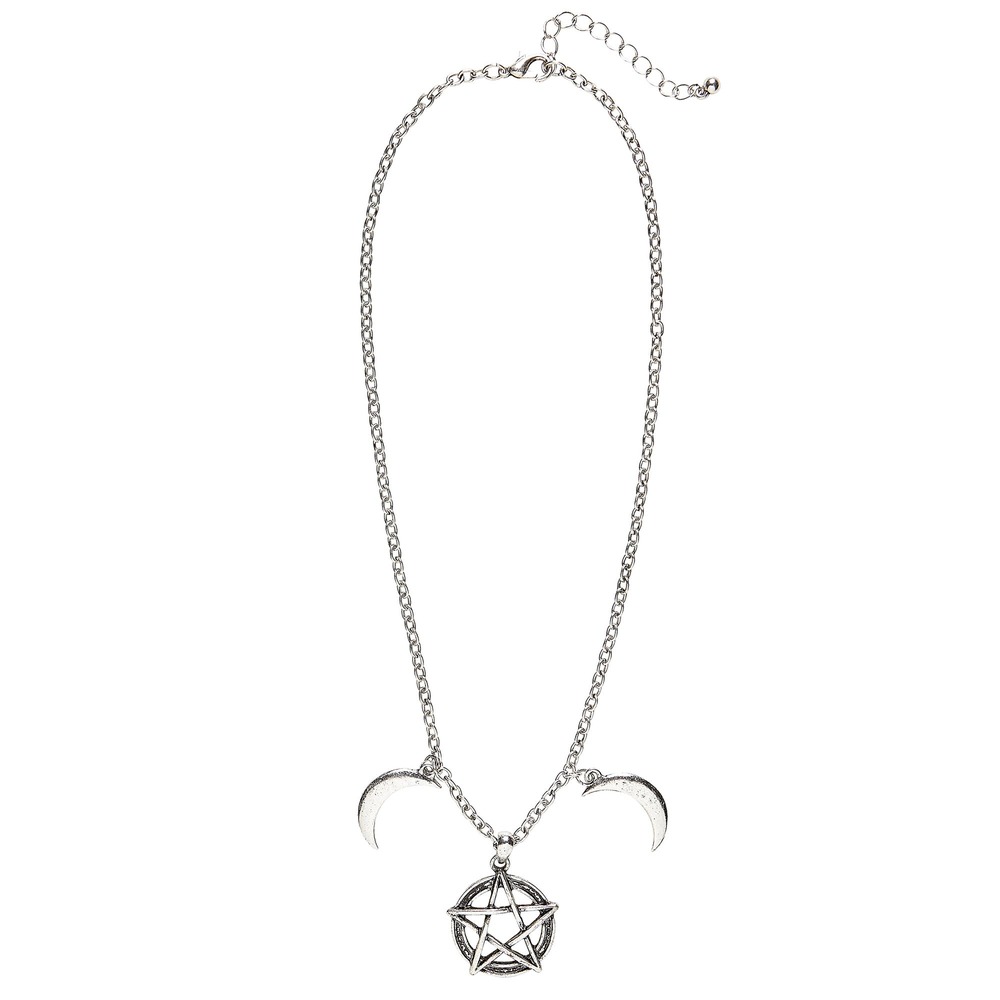 Halvmåne Pentagram Halskæde | Halloween Halskæder - Smykker - Temashop