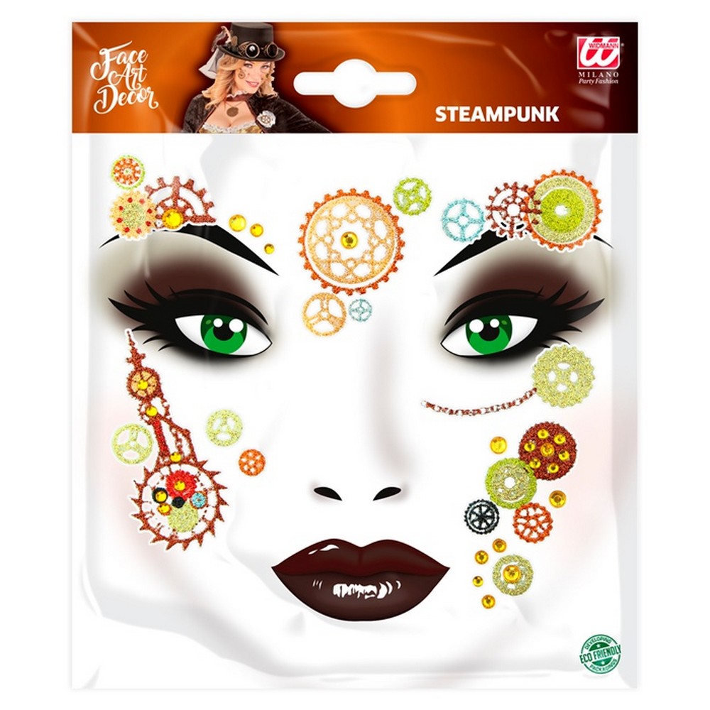 Steampunk Falske Ansigtstatoveringer | Steampunk Falske tatoveringer - Festtilbehør - Temashop