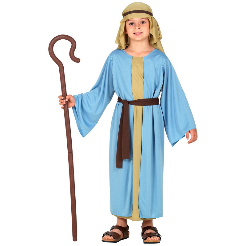 Fårehyrde Børnekostume - Jul kostume til børn i størrelserne 104-158 | Krybbespil udklædning til børn - Temashop