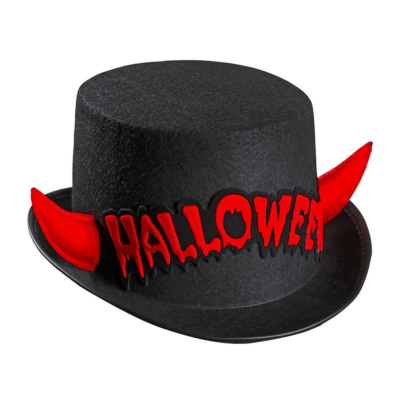 Djævle Halloween Tophat | Djævel Hat / Hue / Hjelm - Hovedtilbehør - Temashop