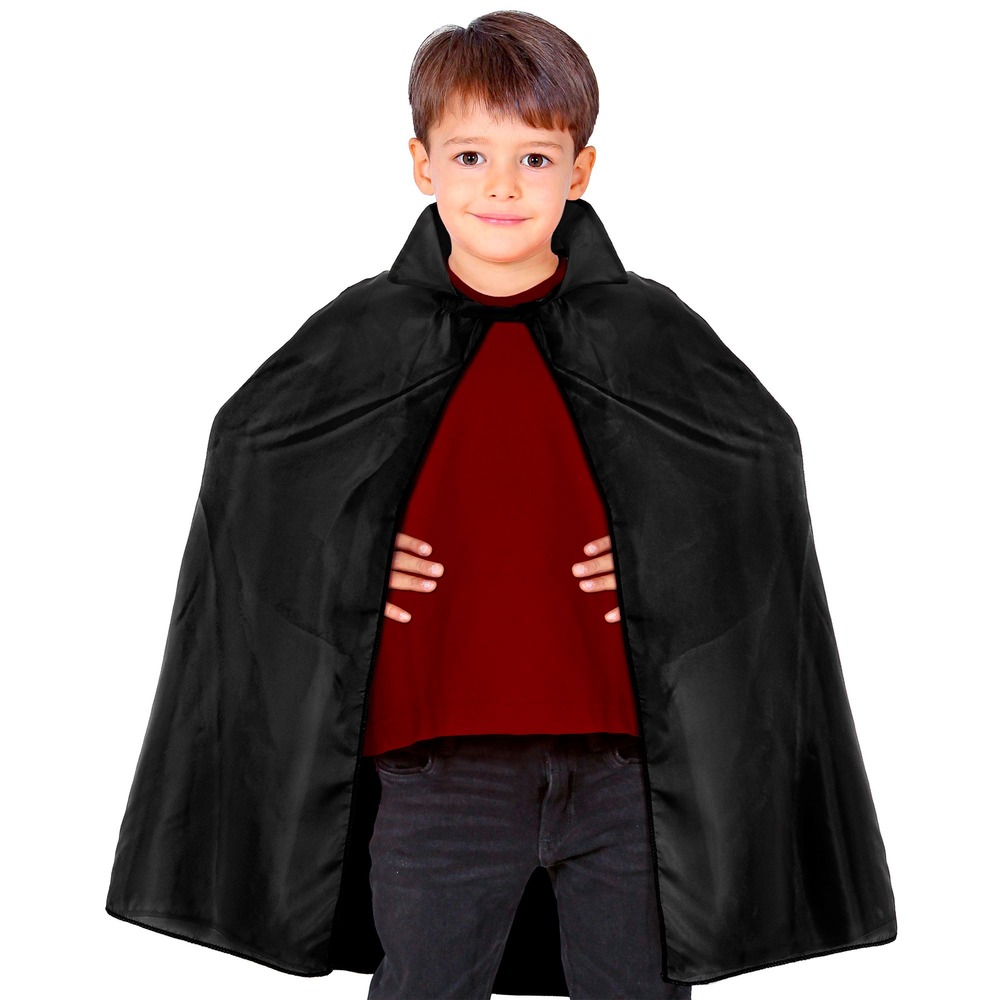 Børnekappe Sort (100 cm) | Vampyr Kappe - Beklædning - Temashop