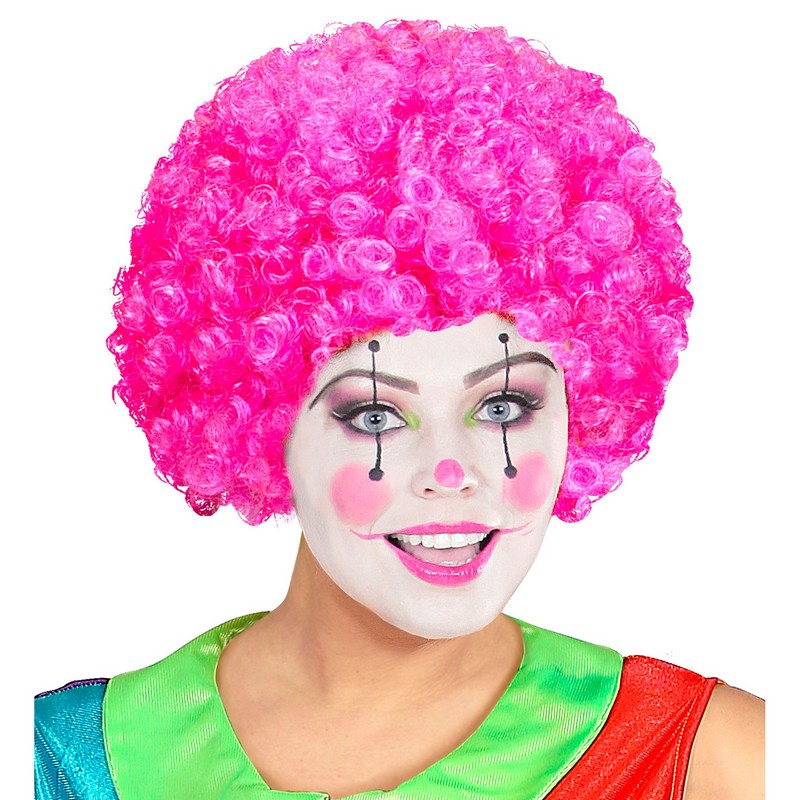 Afro Klovneparyk Pink | Klovn Paryk - Hovedtilbehør - Temashop