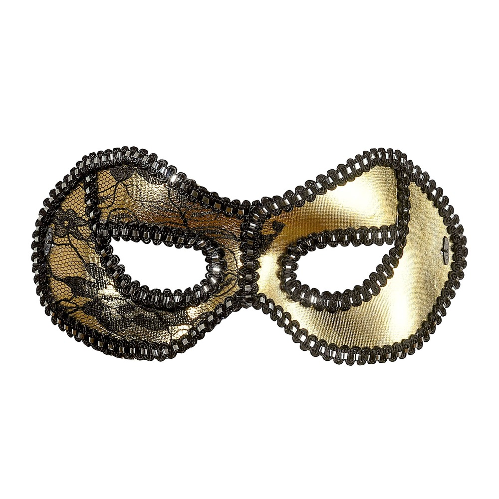 Maskerade Øjenmaske Guld | Karneval Maske - Hovedtilbehør - Temashop