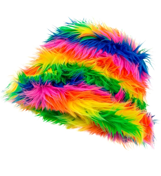Plys Bøllehat Regnbue | Pride Hat / Hue / Hjelm - Hovedtilbehør - Temashop