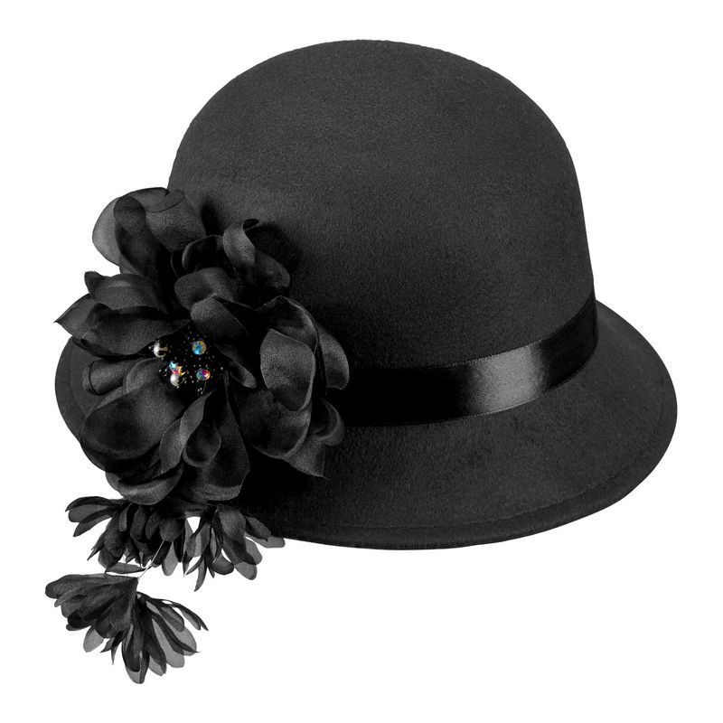 20'er Hat Sort | 20'erne Gangster Hat / Hue / Hjelm - Hovedtilbehør - Temashop