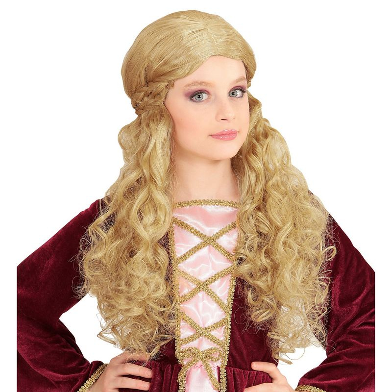Middelalderprinsesse Børneparyk | Renæssance Paryk - Hovedtilbehør - Temashop