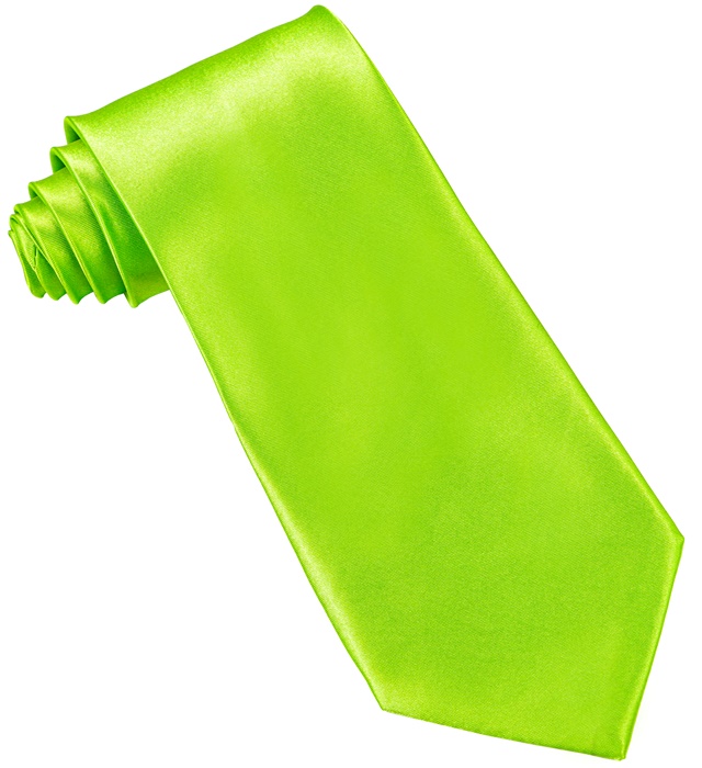 Satin Slips Neongrøn | Grønt tema Slips - Beklædning - Temashop