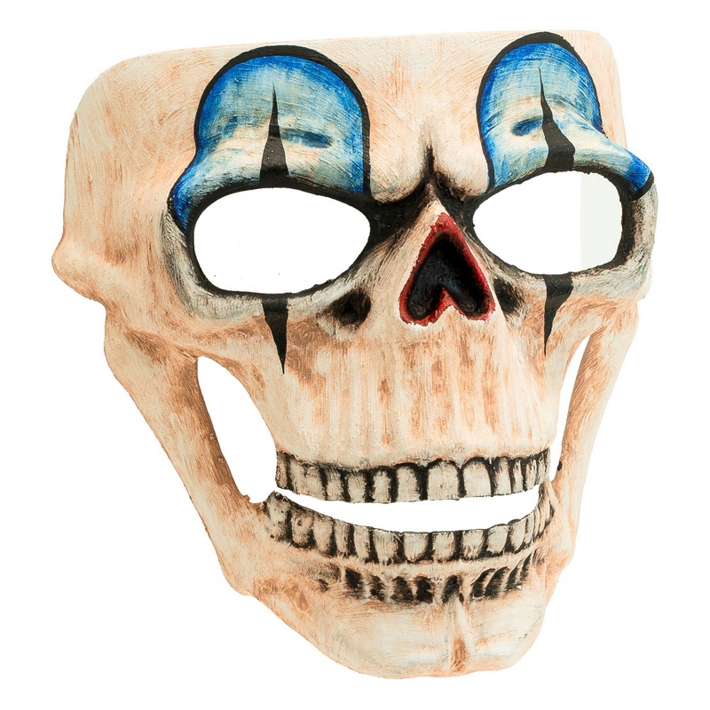 Kranie Klovn Maske | Horror Clown Maske - Hovedtilbehør - Temashop