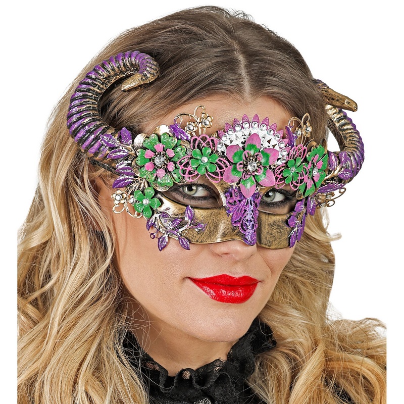 Blomster Vædder Halvmaske