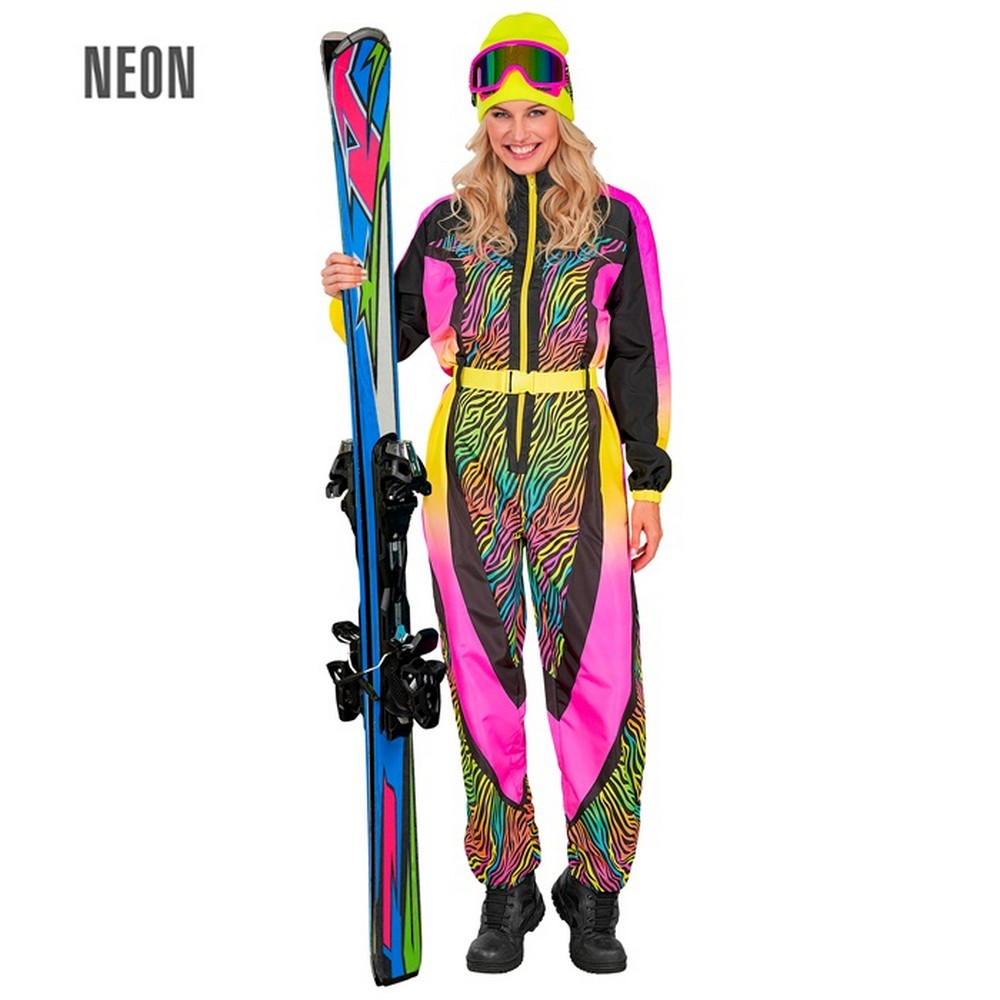 Zebra Skidragt Kostume - Sport kostume til voksne i størrelserne S-XL | Ski kostume til kvinder - Temashop