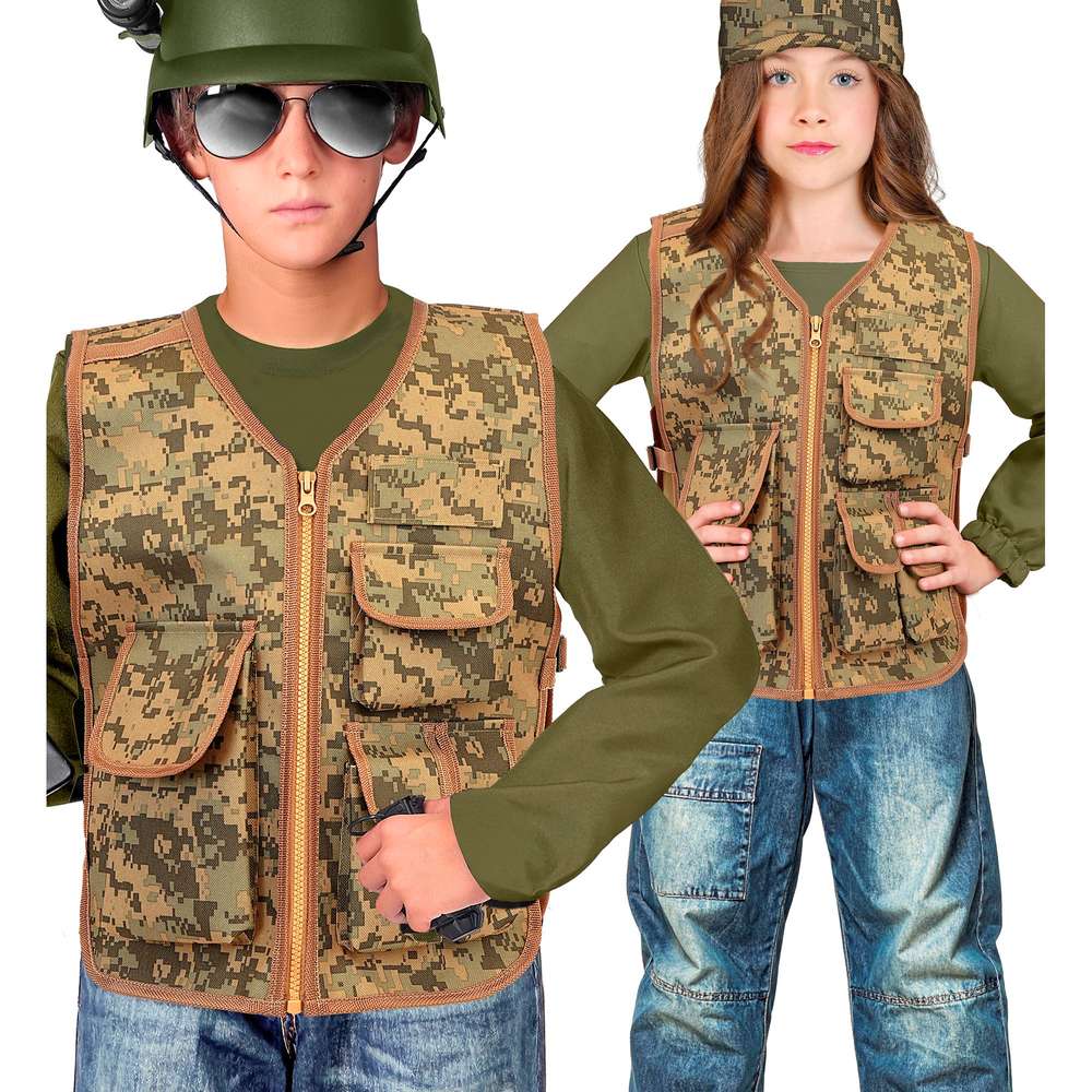 Taktisk Militær Børnevest Camouflage | Militær Overdel - Beklædning - Temashop