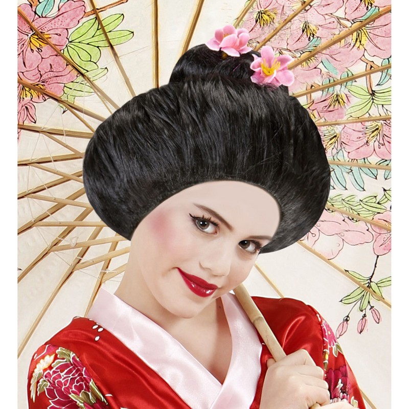 Geisha Børneparyk Sort | Asien Paryk - Hovedtilbehør - Temashop