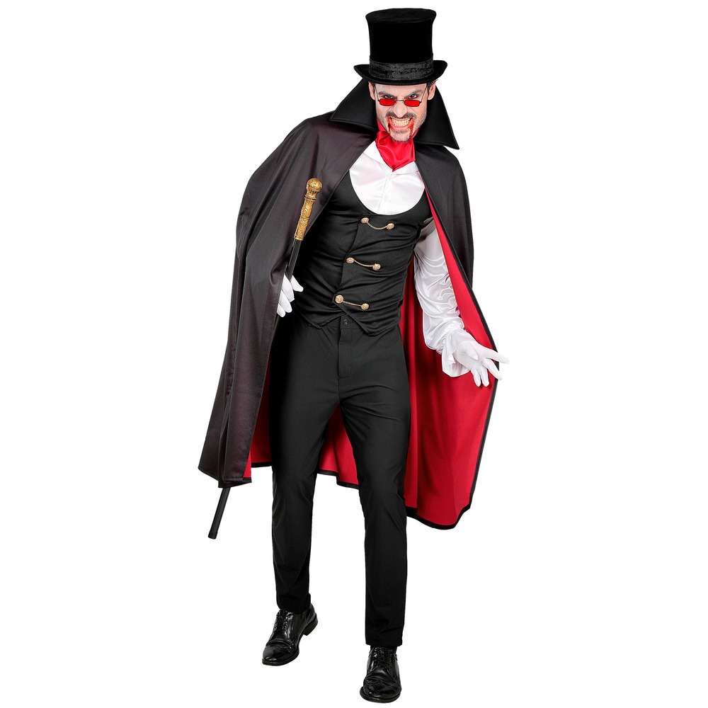 Vampyr Skjorte Med Vest Og Kappe | Vampyr kostume til mænd - Temashop