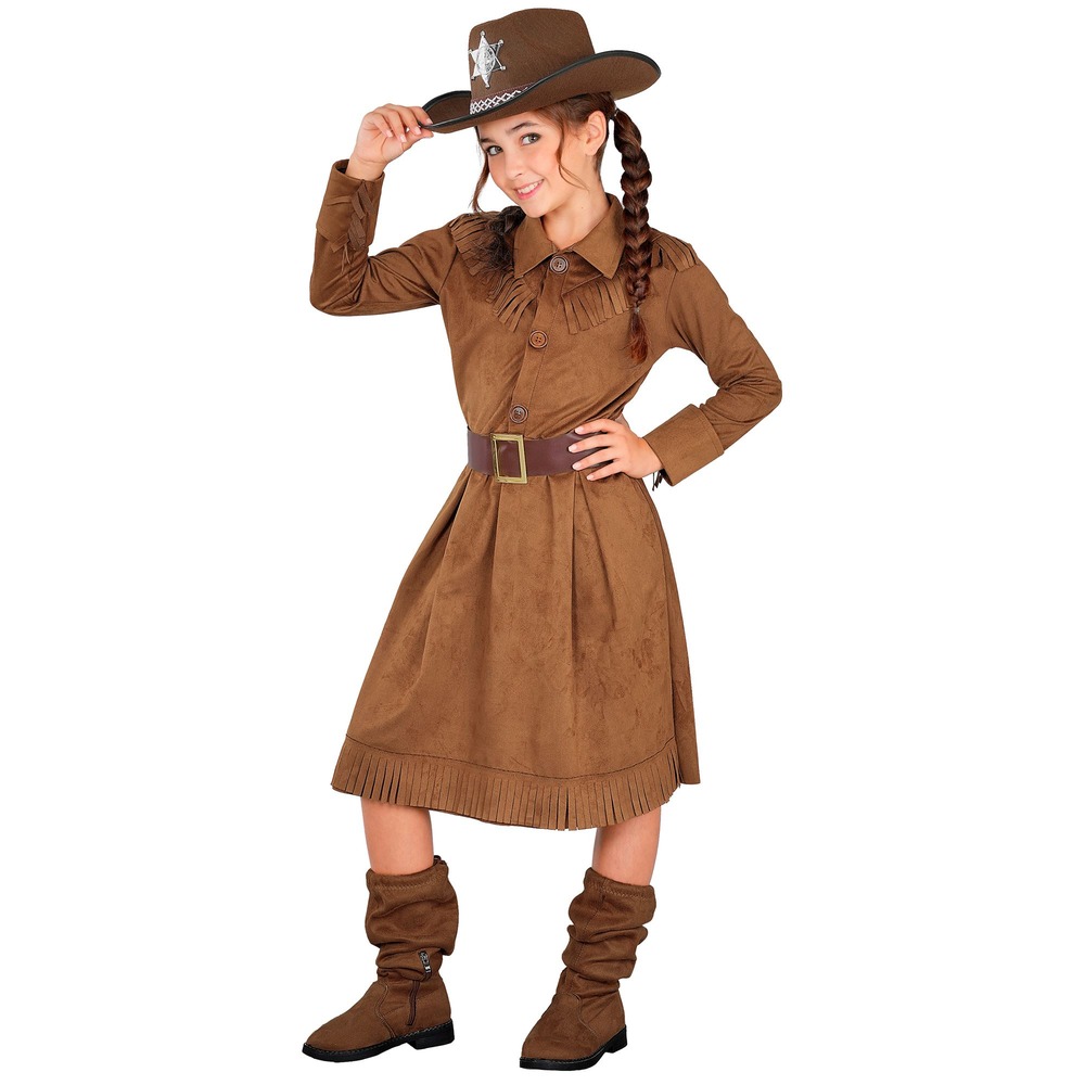 Western Cowgirl Børnekostume | Det vilde vesten udklædning til børn - Temashop