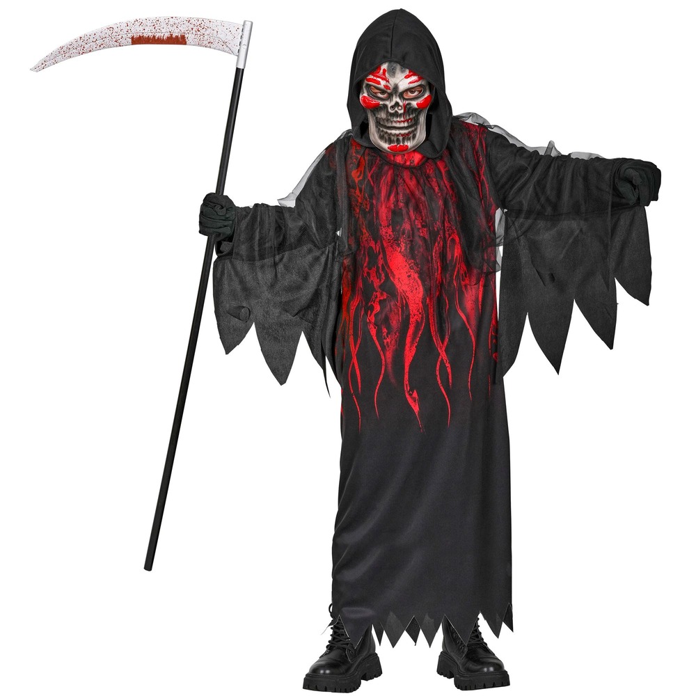 Brændende Reaper Børnekostume | Manden med leen udklædning til børn - Temashop