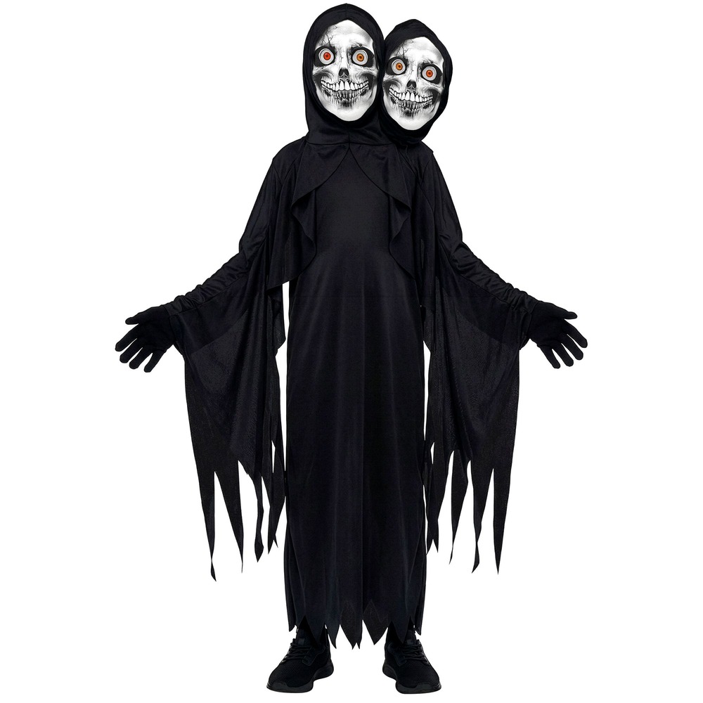 Tohovedet Grim Reaper Børnekostume | Manden med leen udklædning til børn - Temashop