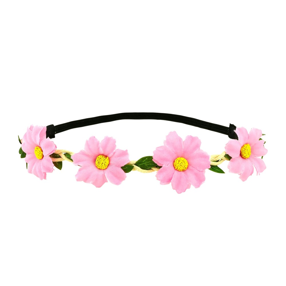 Lyserødt Blomster Hårbånd | Blomst Hårbøjle / Pandebånd / Hårbånd - Hovedtilbehør - Temashop