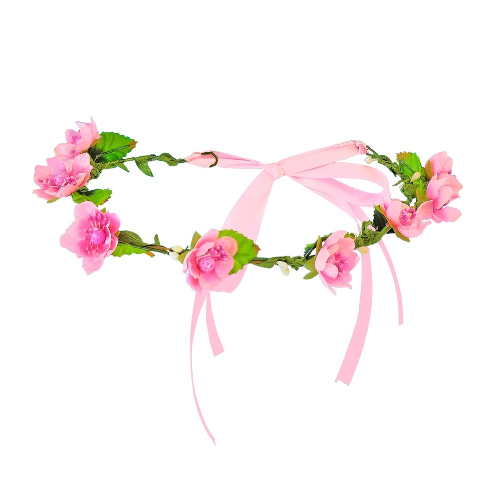 Lyserødt Blomster Hårbånd | Blomst Hårbøjle / Pandebånd / Hårbånd - Hovedtilbehør - Temashop