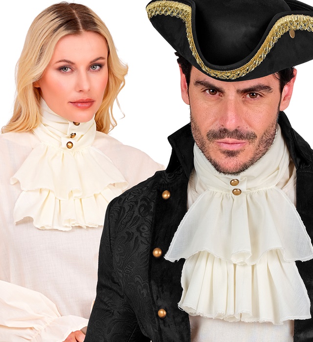 Steampunk Jabot Hvid | Steampunk Slips - Beklædning - Temashop