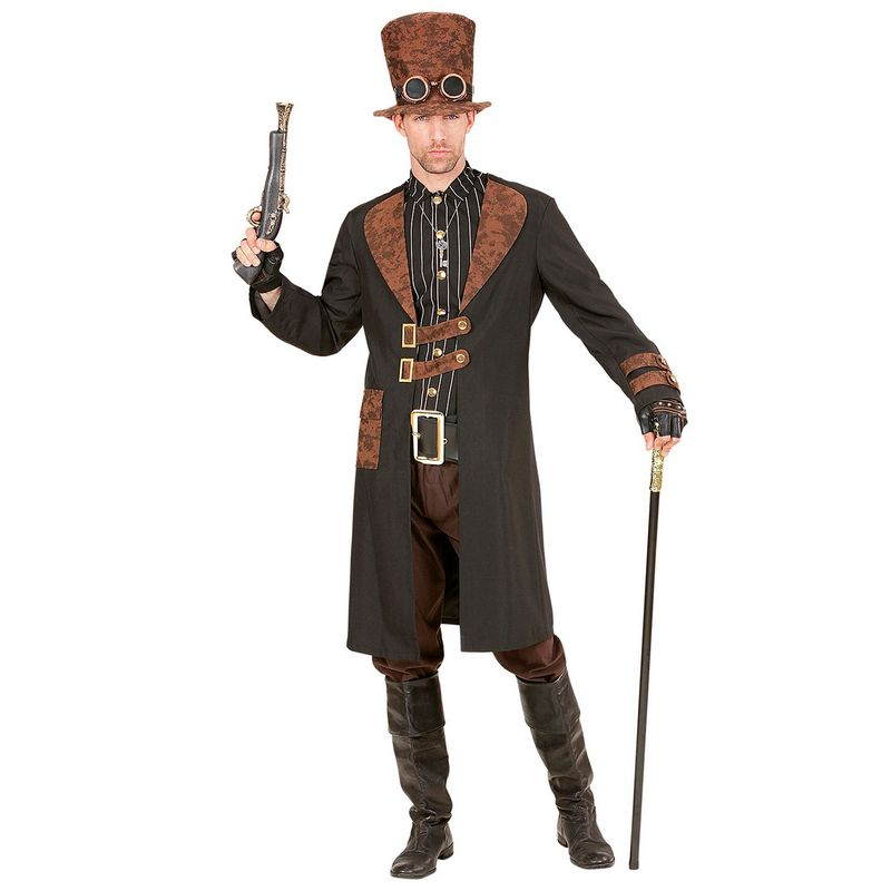 Steampunk Man Kostume - Historisk kostume til voksne i størrelserne S-3XL | Steampunk kostume til mænd - Temashop