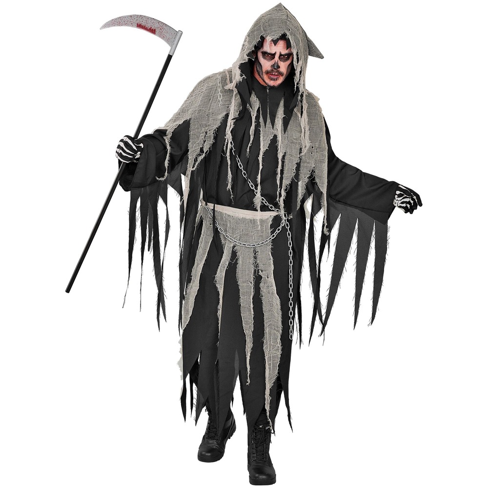 Lænket Grim Reaper Kostume | Manden med leen kostume til mænd - Temashop