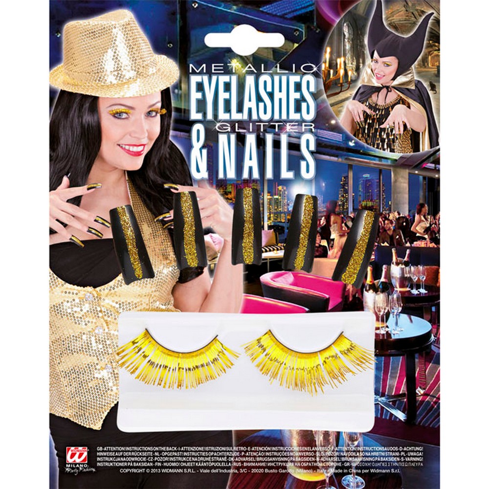 Disco Vipper & Negle Guld | 70'erne Disco Negle / Neglelak - Makeup / Negle - Temashop