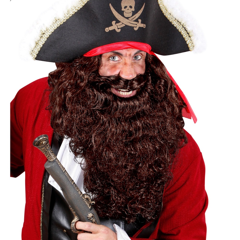 Piratskæg Brun | Pirat Skæg - Hovedtilbehør - Temashop
