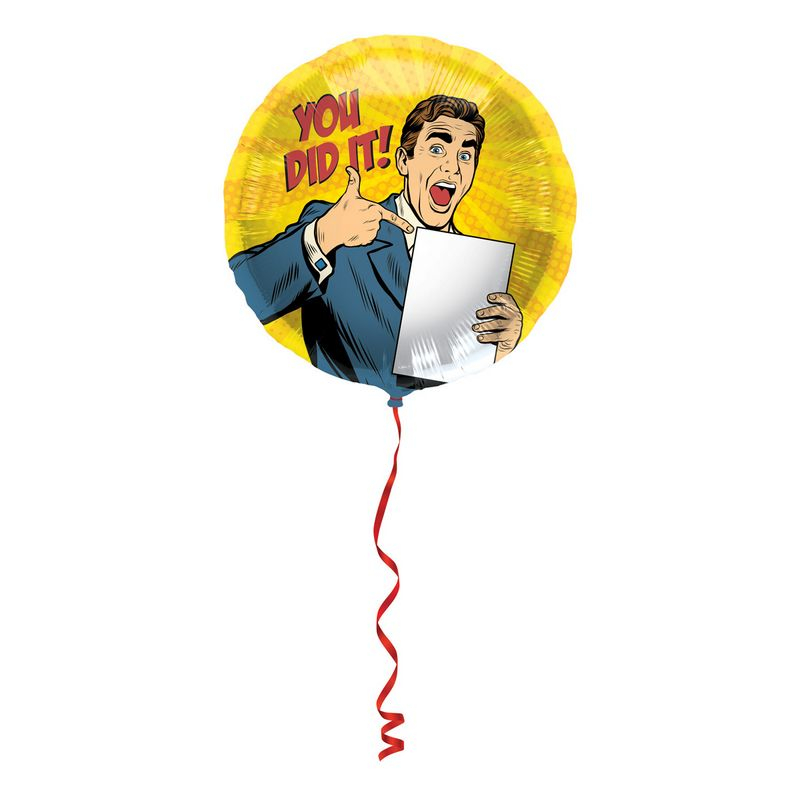 You Did It! Folieballon - 1 stk (45 cm) | Tillykke Folieballoner - Temashop