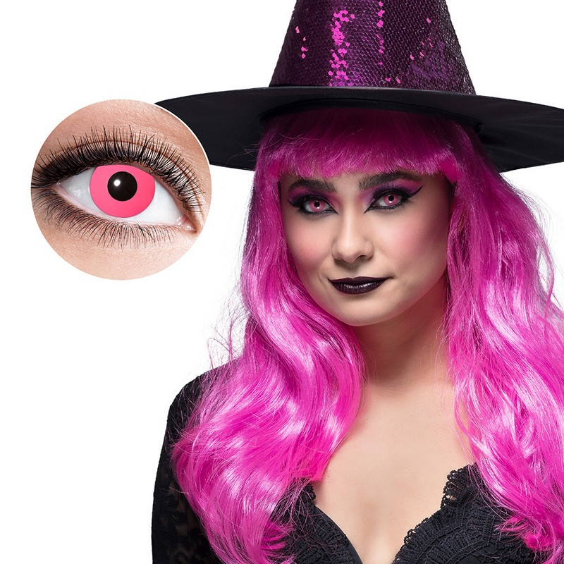 UV Kontaktlinser Lyserød (Månedslinser) | Halloween Linser - Hovedtilbehør - Temashop