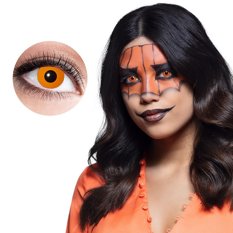 UV Kontaktlinser Orange (Månedslinser) | Halloween Linser - Hovedtilbehør - Temashop