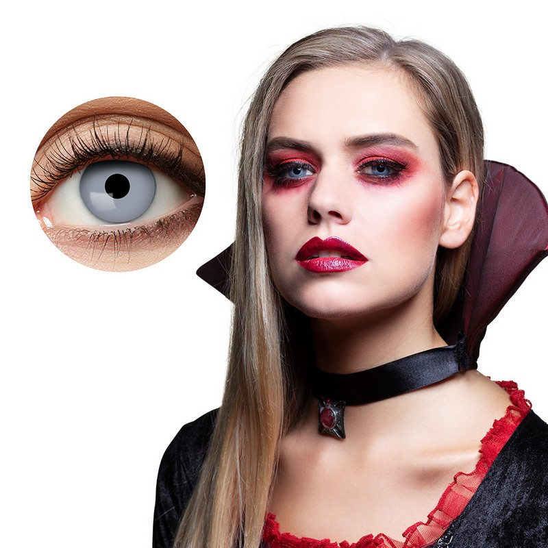 Vampire Grey Kontaktlinser (Ugelinser) | Vampyr Linser - Hovedtilbehør - Temashop