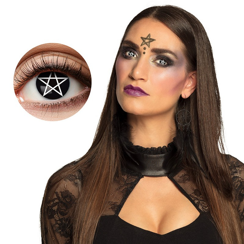 Pentagram Kontaktlinser (Ugelinser) | Satanisk Linser - Hovedtilbehør - Temashop