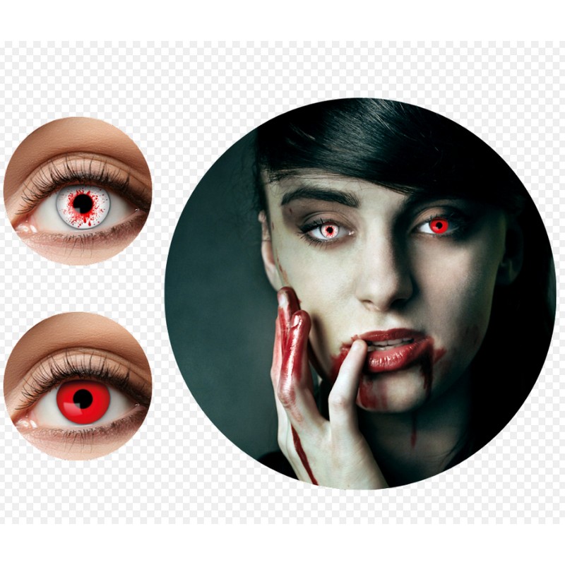 Blood Splatter Duo Kontaktlinser (3-Måneders linser) | Vampyr Linser - Hovedtilbehør - Temashop