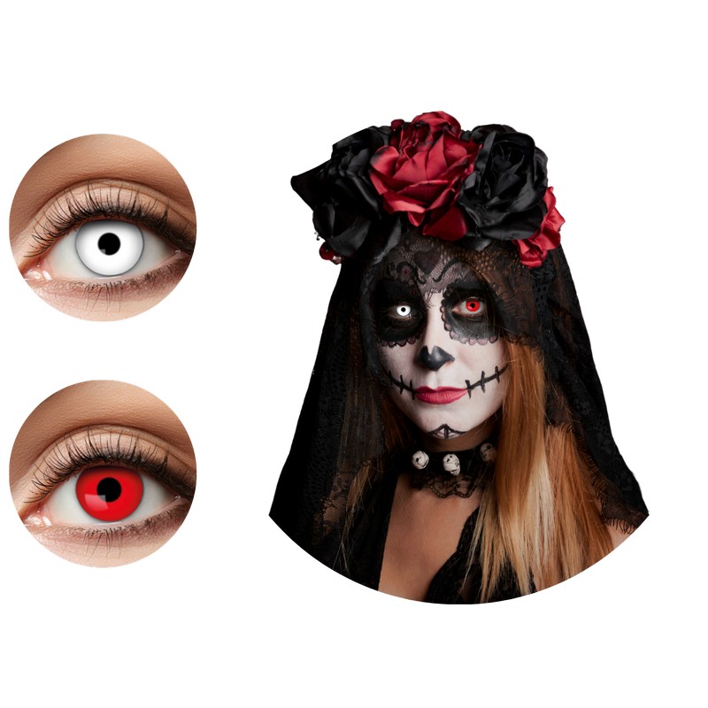 Muertos Duo Kontaktlinser (3-Måneders linser) | Zombie Linser - Hovedtilbehør - Temashop
