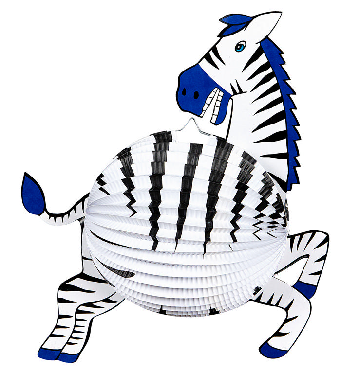 Zebra Lanterne - 1 stk (42 cm) | Zebra Honeycomb-figur - Temashop