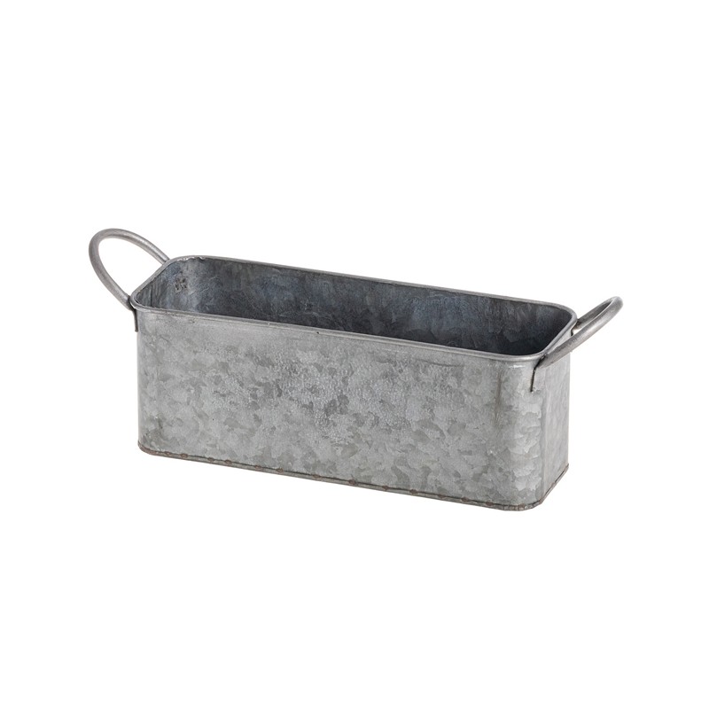 Zink Blomsterkasse - 1 stk (24 x 8 x 9 cm) - Temashop