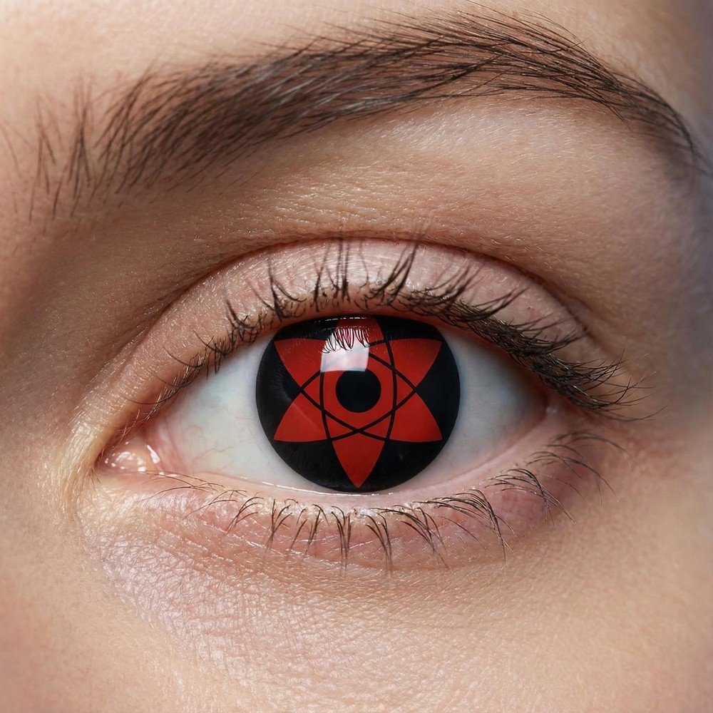 Sasuke Mangekyō Sharingan Kontaktlinser (3-Måneders linser) | Naruto Linser - Hovedtilbehør - Temashop