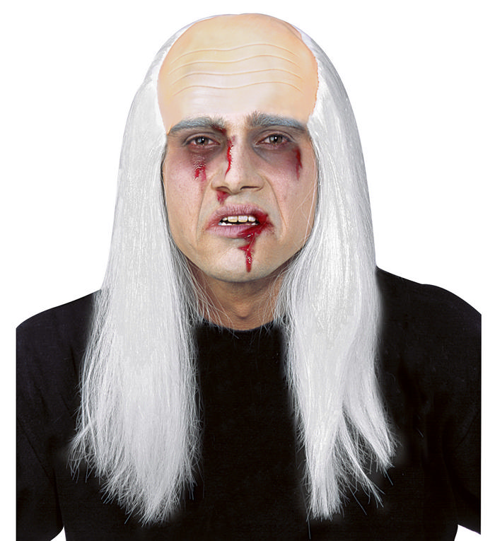 Zombie Hoveddel Hvid | Zombie Hat / Hue / Hjelm - Hovedtilbehør - Temashop