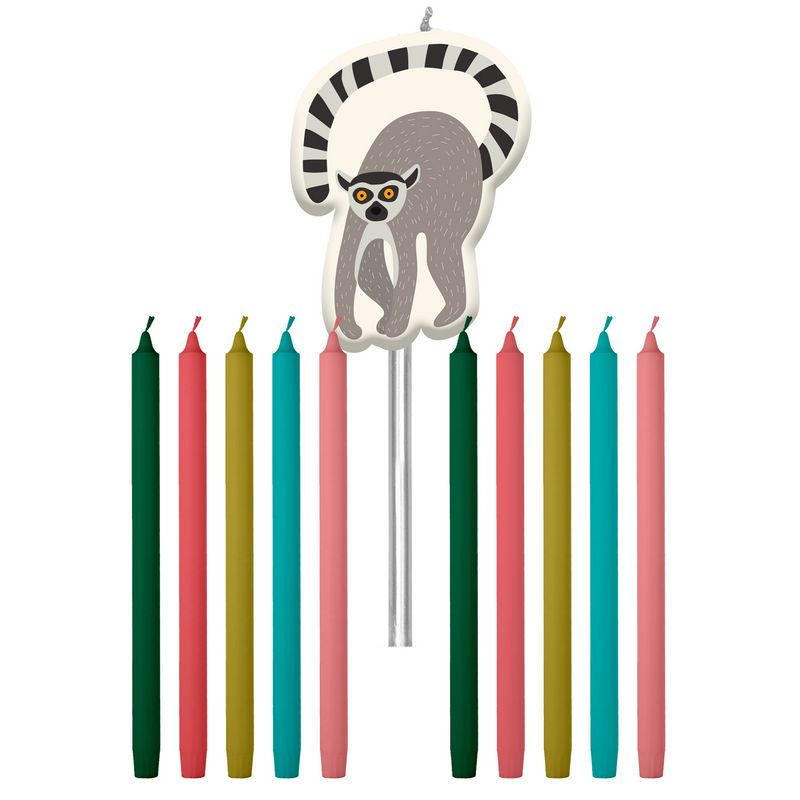 Zoo Party Kagelys - 11 stk (10 cm) | Zoo dyr Kagelys - Temashop